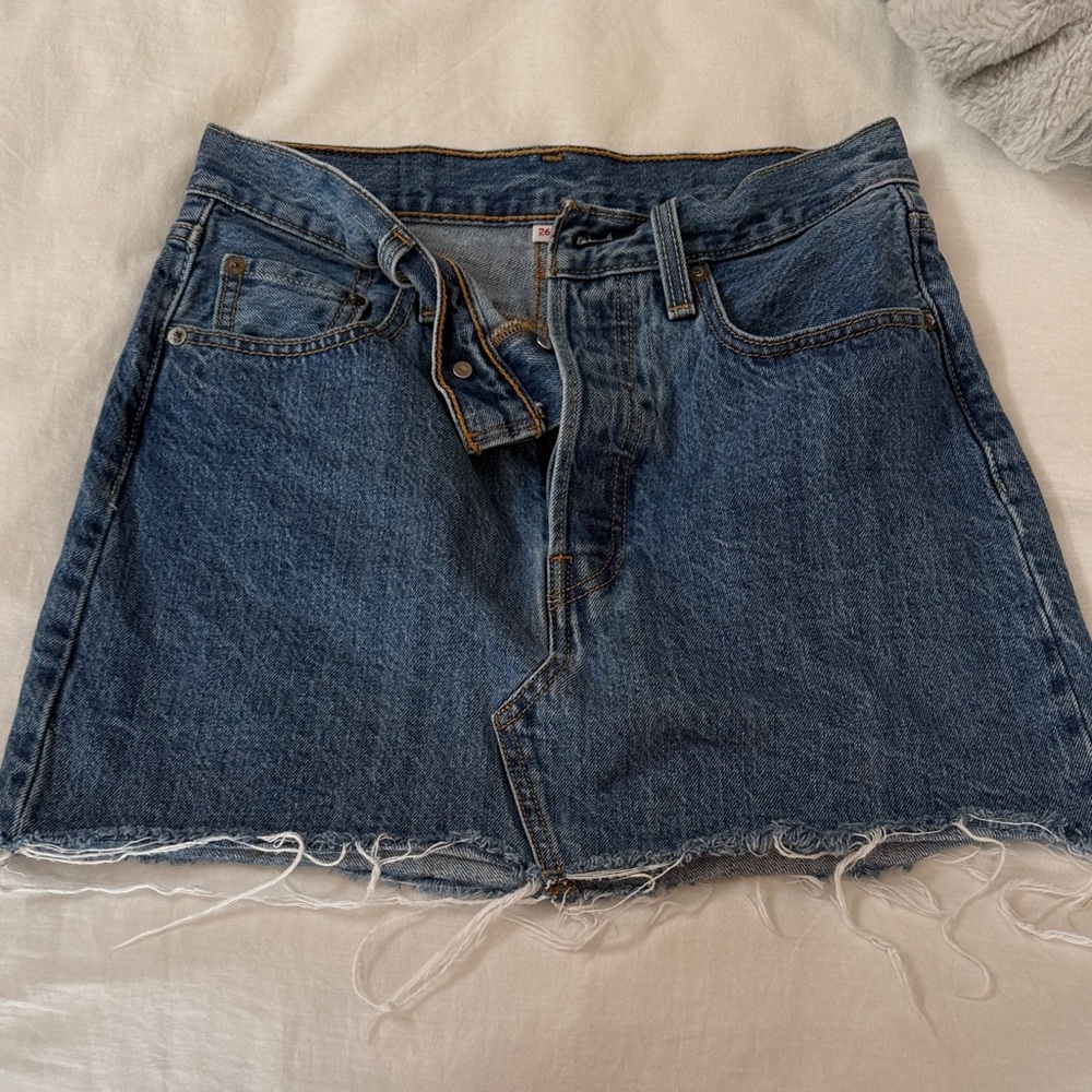 Levi's Dark Blue A-Line Denim Skirt